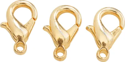 Produktbild von Karabinerverschluss, 15mm, 3 Stück Goldfarben