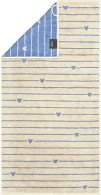 Produktbild von Cawö Duschtuch Heart Beats Farbe Capri Größe 70x140