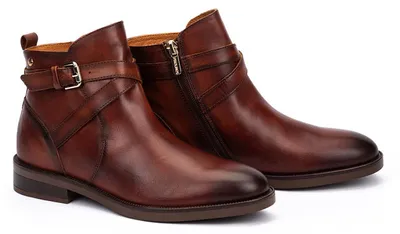 Produktbild von Pikolinos Damen Leder-Stiefelette mit Zierschnalle Puertollano W3C-8869, Größe:39 EU, Farbe:Braun