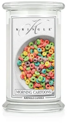 Imagen del producto de Vela Kringle Candle Morning Cartoons, grande, con dos mechas (624 g)