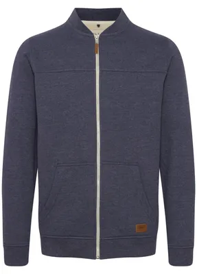Produktbild von Blend BHArco Herren Sweatjacke Collegejacke Cardigan mit kurzem Stehkragen Reißverschluss Kängurutasche Baumwollmischung Regular fit