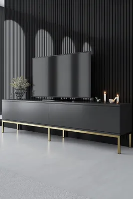 Image de Skye Decor, Lord - Anthracite, Or, Meubles TV, Anthracite, 180 x 47 x 30 cm