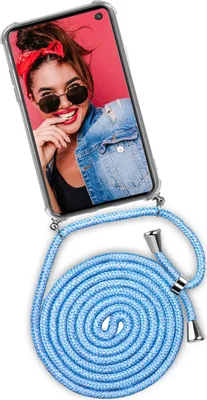Produktbild von TWIST-Case + TWIST-Cord für Samsung Galaxy S10, Farbe:Chilly Jeans (Silber)