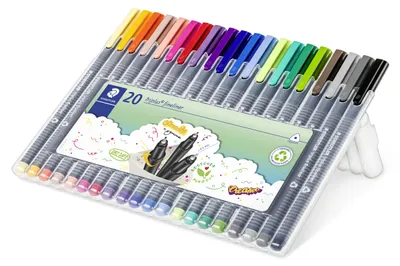 Produktbild von STAEDTLER triplus 334 dreikantiger Fineliner Box mit 20 Farben