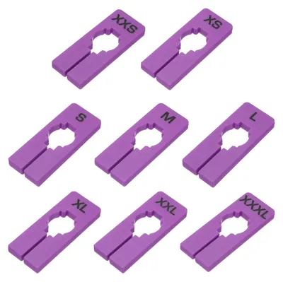 Immagine prodotto di Omgoods - Supporti per appendini, 40 pezzi in 8 diverse misure, colore lavanda