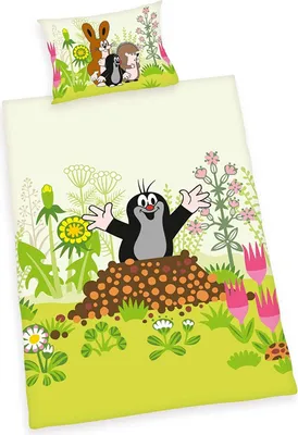 Obrázek produktu pro Bavlněné povlečení 100x135 Molekuly zelené barevné dětské povlečení H23