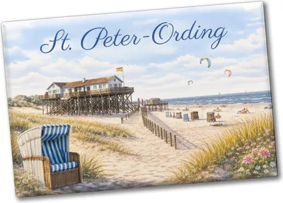 Produktbild von St. Peter-Ording Souvenir Souvenir Magnet Strandkorb