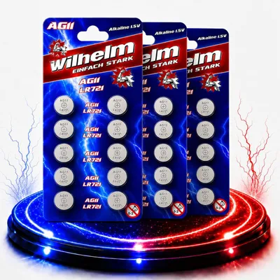 Produktbild von 30 x Wilhelm AG11 LR721 LR58 362 Batterie Knopfzelle Alkaline