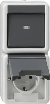 Produktbild von GIRA 417630 Kombi AusWe/SCHUKO senkr. KD (417630)