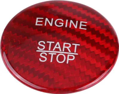 Produktbild von Rote Kohlefasermotor -Startknopfverkleidung für Mercedes Benz A B C Glc Gla Cla Ml Klasse