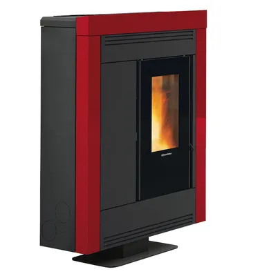 Produktbild von La Nordica Souvenir Plus Steel 5.0 Bordeaux 10.2 kW Pelletkaminofen mit Abluftkanal