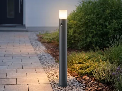 Obrázok produktu pre Vonkajšia záhradná stĺpiková lampa HOOSIC - MOVEMENT SENSOR antracit Trio 422260142