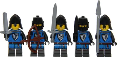 Produktbild von LEGO® Minifiguren Blaue Ritter Falkenritter Battle Pack 5 Figuren Set NEU! Menge 5x
