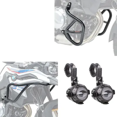 Produktbild von Set Sturzbügel mit Verkleidungsschutzbügel und LED passend für BMW F 7