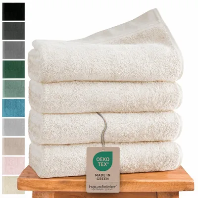 Produktbild von Hausfelder Handtücher Set (Offwhite Hellbeige 4 Handtücher 50x100cm), KI-generiertes Bild
