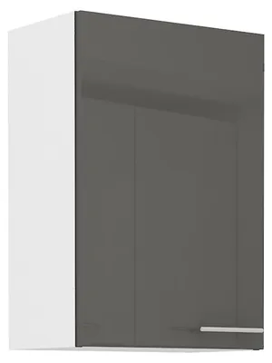 Produktbild von Küche Hängeschrank 50 Lara Grau Hochglanz + Weiss matt Küchenzeile Küchenblock