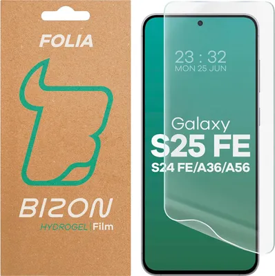 Product packaging and a smartphone screen protector.