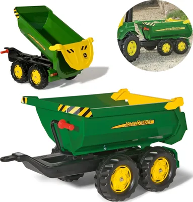 Immagine prodotto di Rolly Toys Anhänger Trettraktor, Kipper John Deere, Alter 3-10 Jahre, 4 Reifen