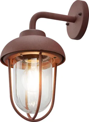 Produktbild von LED Wandleuchte, Laterne, Alu, rostfarben, H 33 cm