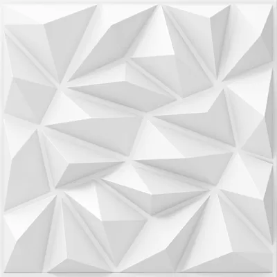 Produktbild von COSTWAY 20 Stück 3D Wandpaneele Diamant 50x50cm, Wandverkleidung Innen, Wanddeko Platten, Deckenpaneele, PVC, 5m², für Wohnzimmer Schlafzimmer Weiß