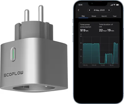 Produktbild von EcoFlow Smart Plug, WLAN-Steckdose, Fernsteuerung per App & Sprachsteuerung