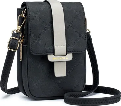 Produktbild von MUIIKOLA Handytasche Umhängetasche Damen RFID große Kapazität Schwarz