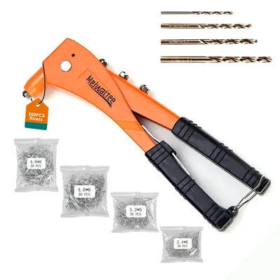 Produktbild von 4-in-1 Nietenzange Set mit 200 verschiedenen Nieten