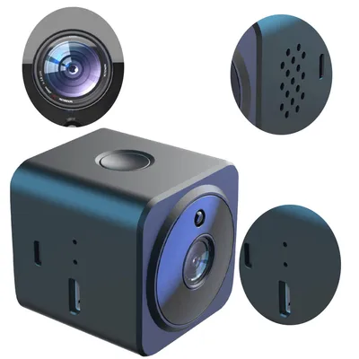 Produktbild von Mini WLAN Überwachungskamera, 500mAh, 1080P, Zwei-Wege-Audio, Nachtsicht, Bewegungserkennung, 64GB Karte, Magnetische Befestigung, Type-C