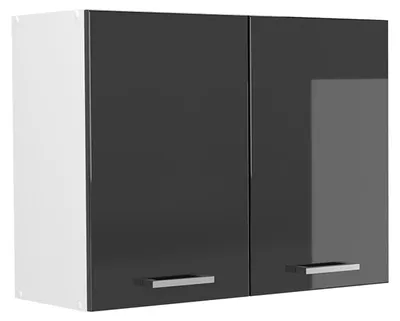 Obrázek produktu pro Skleněná kuchyňská skříňka Vicco R-Line Antracitový vysoký lesk/Bílá 80 cm, Model 71443