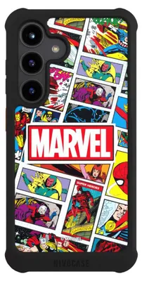 Produktbild von NIVOCASE Hülle für Samsung Galaxy S24  Stoßfeste Handyhülle NIVOmax Case Schwarz Comic Muster Marvel