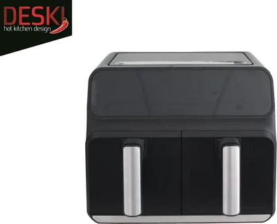 Produktbild von DESKI 8 L Heißluft Doppel-Fritteuse Heißluftfritteuse 613-401571 schwarz