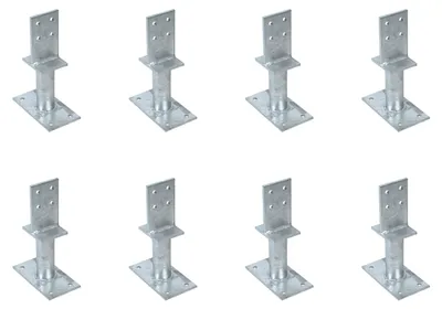 Immagine prodotto di Supporto per palo a T 8 x di Alberts con traversa, ancoraggio per calcestruzzo da 150 mm, altezza della traversa 130 mm, zincato a caldo, da incassare nel calcestruzzo