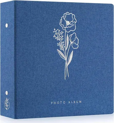 Image de Album photo pour 600 photos, format 10x15 cm, couverture en lin, 120 pages, couleur bleue