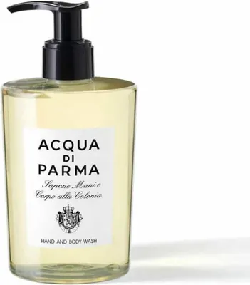Zdjęcie produktu dla Acqua di Parma Sapone mani e corpo alla Colonia, Ręce i ciało, Mydło w płynie, Buteleczka z pompką, Oczyszczenie, Orzeźwiający, Zmiękczający, Bergamotka, Cytryna, Pomarańczowy, Lawenda, Różowy, Rozmaryn, Werbena