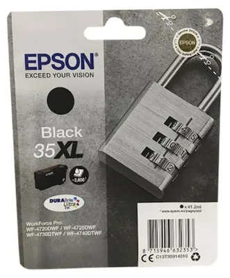 Zdjęcie produktu dla Oryginalne wkłady atramentowe do drukarek Epson Workforce Pro WF-4720, WF-4725, WF-4730, WF-4740, w tym tusz czarny (pojemność XL)