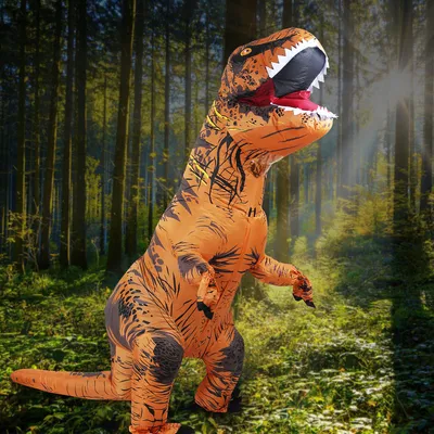 Produktbild von TolleTour Aufblasbares Kostüm Dinosaurier Erwachsene T-Rex Kinder Halloween Dino kostüm