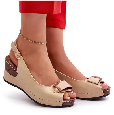 Produktbild von Leichte Damen-Wedgesandalen Comfort Shoes Beige Efravia 41