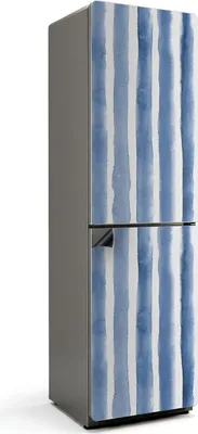 Produktbild von Vertikale Aquarellstreifen – Magnetische Kühlschrank Abdeckung – Dekorfolie magnetisch Küche – Kühlschrank Magnet Deko – selbstklebende Magnettafel – Magnetfolie für Kühlschranktür – 60x205 cm