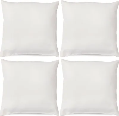 Produktbild von 4er Set Kissenhülle 40x40 cm weiß mit Reißverschluss als Deko