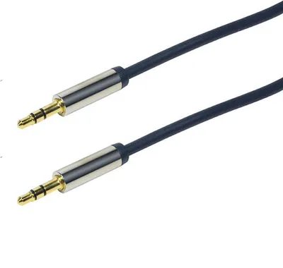 Image de LogiLink câble de raccordement audio 3.5 bleu foncé 0,3 m