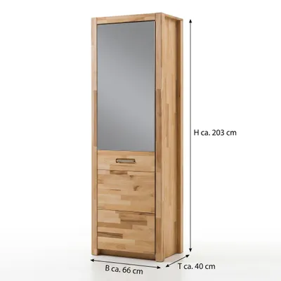 Produktbild von Garderobenschrank 66x203x40 Dielen-Schrank Flurschrank Kernbuche #3852