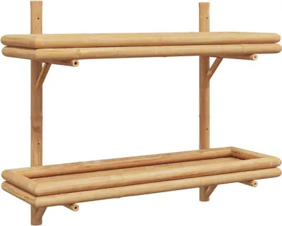 Image de Étagère Murale avec étagère Marron 75 x 26 x 60 cm Bambou