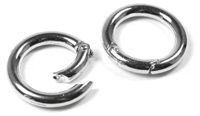 Produktbild von Vintageparts Karabinerring Metalllegierung silberfarben 25 mm, 1 Stück