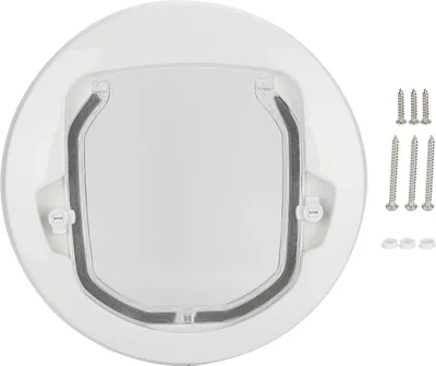 Obrázek produktu pro Magnetická klapka pro kočky, bílá, kulatá a oboustranná pro psy/kočky