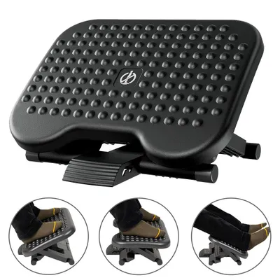 Produktbild von Fußstütze Schreibtisch, 3-Fach höhenverstellbar, mit Massage konvexe Punkte, Ergonomischer Fußhocker, rutschfeste Fußstütze Fußablage für Heimarbeit