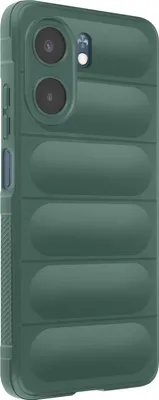 Imagen del producto de Funda de silicona para Oppo A5x, con protección para la cámara, color verde