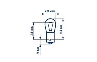 Produktbild von Kugellampe NARVA Lampen Autolampen 12V 18W BA15s 175113000