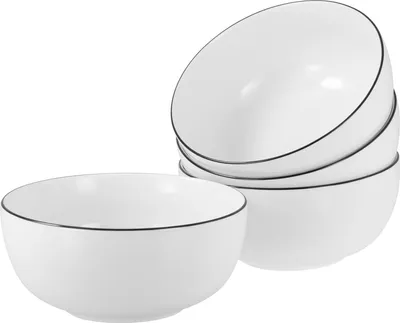 Obrázok produktu pre CreaTable, 22557, Allround Black Line, Buddha Bowl 4-tlg, Porcelán