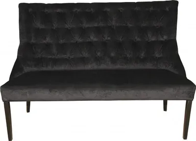 Produktbild von Casa Padrino Chesterfield Sitzbank / Sofa Schwarz Esszimmer Bank B 155 cm, H 108 cm, T 70 cm