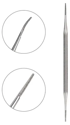 Image de Lime à ongles en acier inoxydable, double face, pour l'ongle incarné, outil de pédicure pour l'ongle incarné